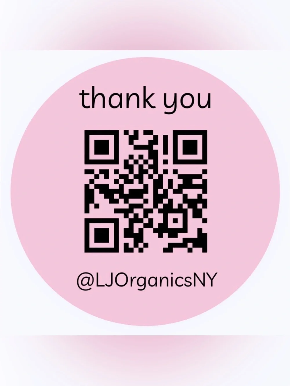 50 CUSTOM STICKERS - 2” ROUND - THANK YOU - W/ YOUR QR CODE & CLOSET NAME